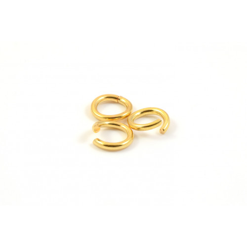  6mm jumpring gold plated (pack of 100)